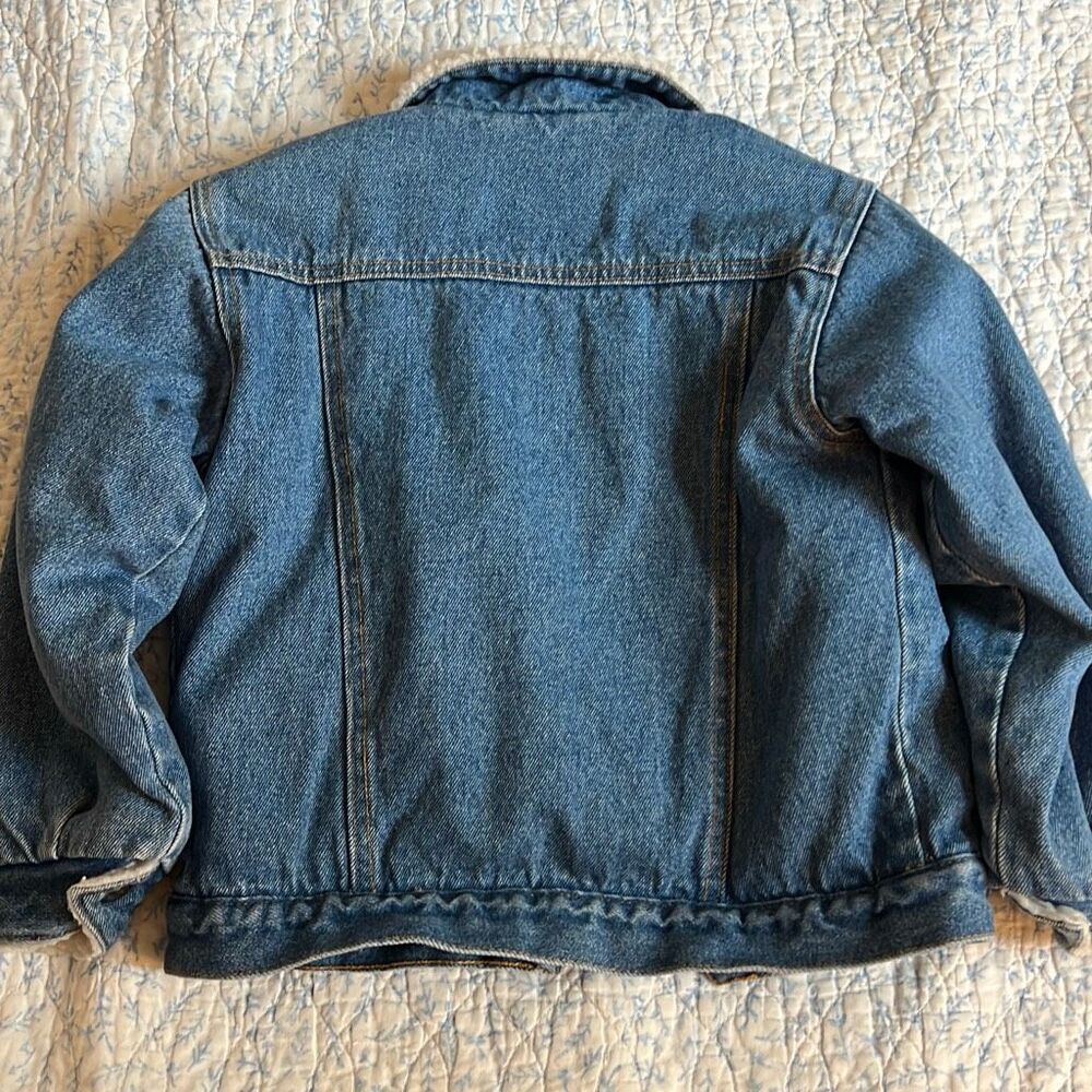 Vintage Denim Sherpa lined jacket boys 5/6 - Picture 6 of 6